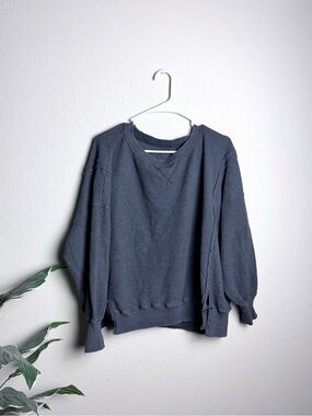 American Eagle Seriously Lived-In Oversized Waffle Knit Sweatshirt